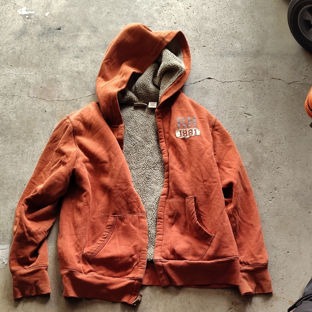 Ruff Hewn Orange Jacket with Sherpa Lining